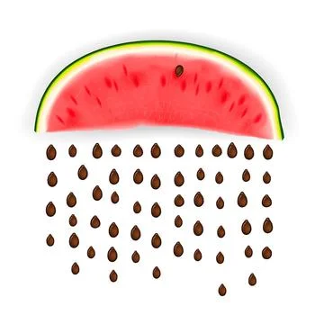 Slice of nice fresh watermelon Slice of nice fresh watermelon, vector Eps1... Stock Photos
