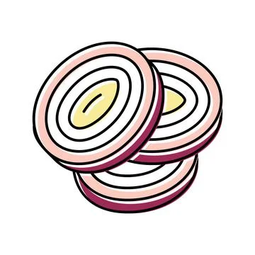 Slice onion color icon vector illustration Stock Illustration