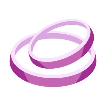Slice of onion. Fresh vegetables for salad. Stock Illustration
