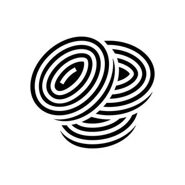 Slice onion glyph icon vector illustration Stock Illustration