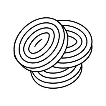 Slice onion line icon vector illustration Stock Illustration