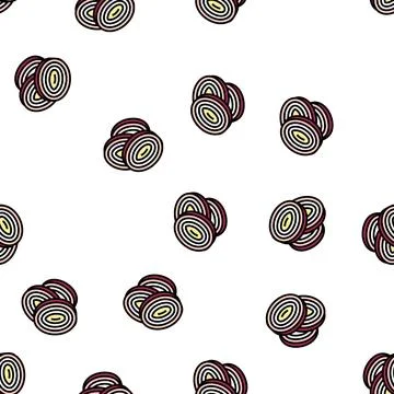 Slice onion vector seamless pattern Illustration