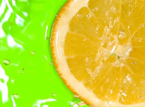 Slice of orange, close-up Stock Photos