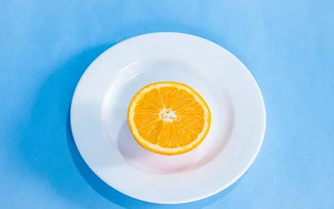 Slice orange flat layout Stock Photos