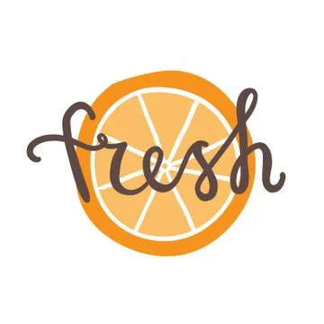 Slice of orange. Stock Illustration