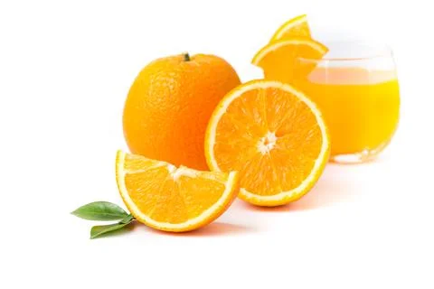 Slice orange isolated Stock Photos