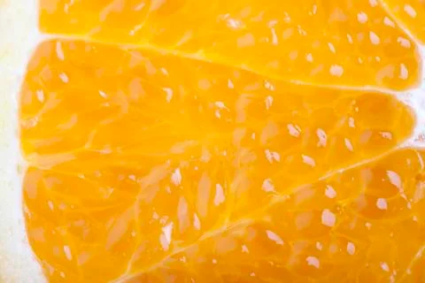 Slice of orange macro closeup Stock Photos