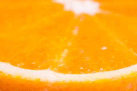 Slice of orange macro closeup Stock Photos