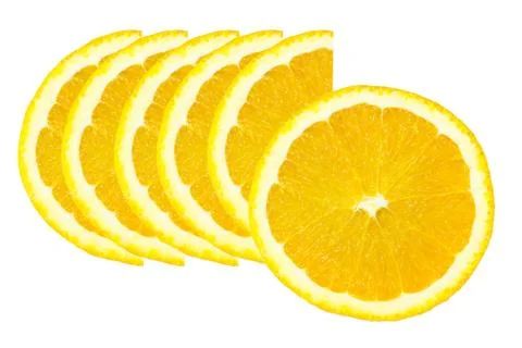 Slice of orange Stock Photos