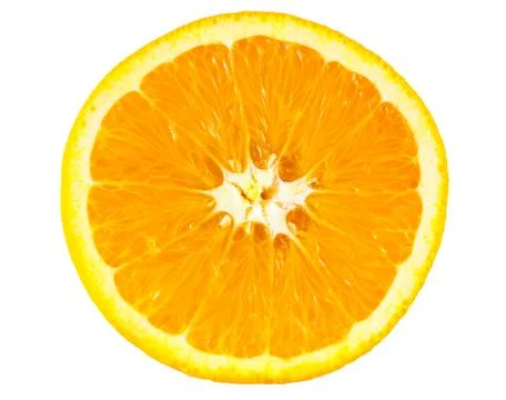 Slice of orange Stock Photos
