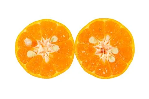 Slice of orange Stock Photos