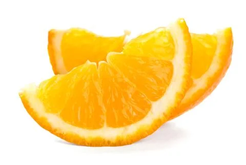 Slice of orange Stock Photos