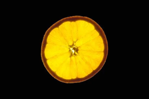 Slice of orange Stock Photos