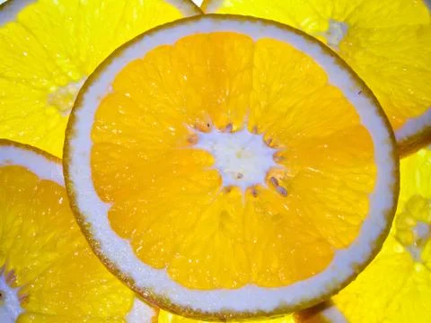 Slice orange2 Stock Photos