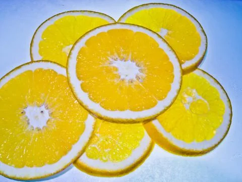 Slice orange4 Stock Photos