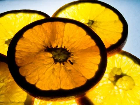 Slice orange6 Stock Photos