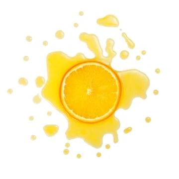 Slice oranges in orange juice Stock Photos