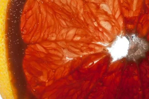 Slice oranges in water Stock Photos