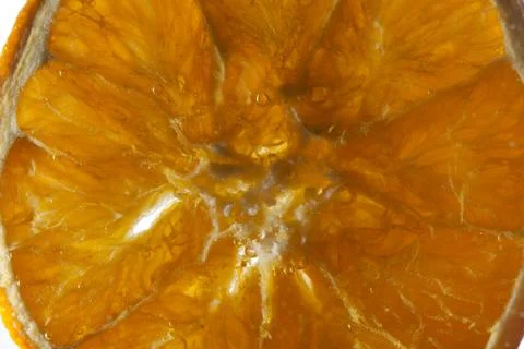 Slice oranges in water Stock Photos