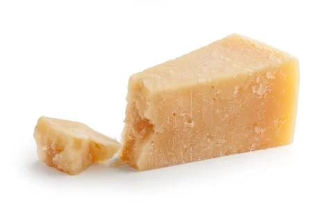Slice of parmesan cheese Stock-Fotos