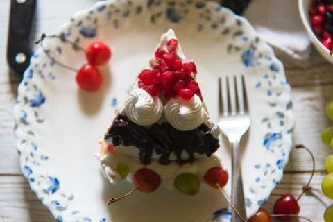 A slice of pastry Stock Photos