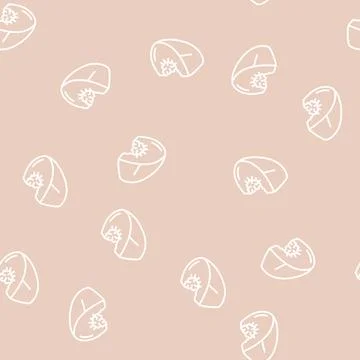 Slice a peach line seamless pattern Illustrazione stock