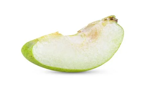 Slice pear isolated on white background Stock Photos