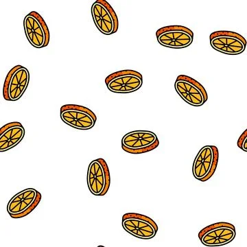 Slice peel ripe orange vector seamless pattern 스톡 일러스트