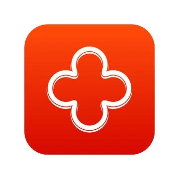 Slice of pepper icon digital red Stock Illustration