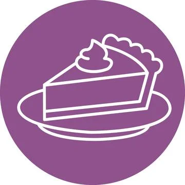 Slice of pie icon dessert with cream symbol graphic Stock Illustration