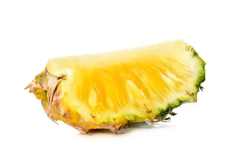 Slice of pineapple isolated Stock Photos
