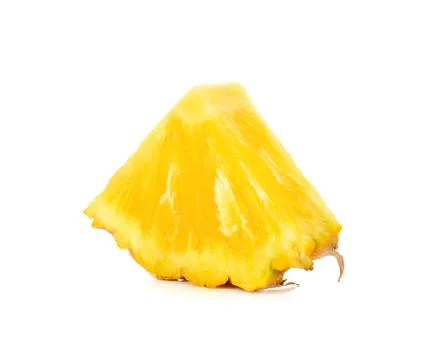 Slice of pineapple isolated Stock Photos