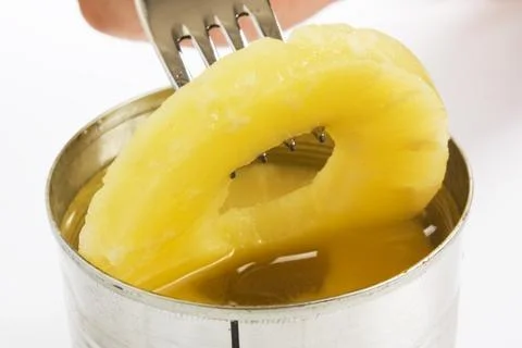 Slice of pineapple Stock Photos