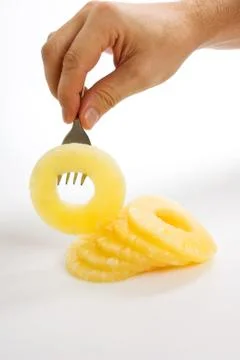 Slice of pineapple Stock Photos