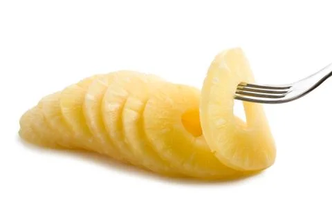 Slice of pineapple Stock Photos