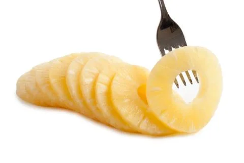 Slice of pineapple Stock Photos