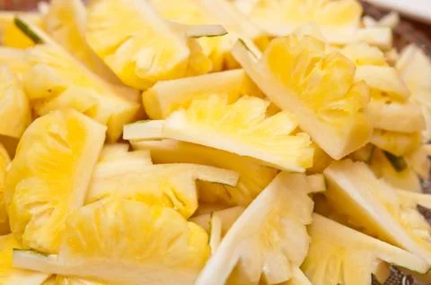 The slice pineapple Stock Photos