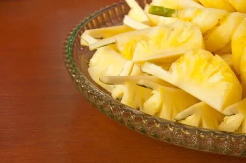 The slice pineapple Stock Photos