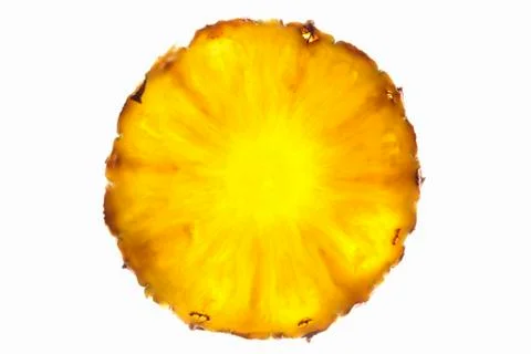 A slice of pineapple Stock Photos
