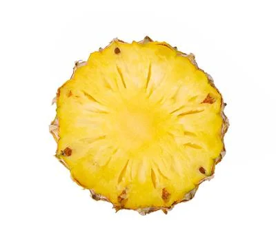 Slice of pineapple on white background Stock-Fotos