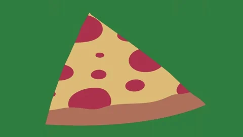 Slice of pizza on composition style scene creative emotion elements gesture Stock-Footage 335147397