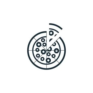 Slice of Pizza Icon Design Template Elements Illustration