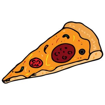 Slice of pizza icon. Stock Illustration