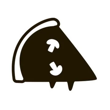 A slice of pizza icon in trendy flat style isolated. EPS 10. Stockillustratie