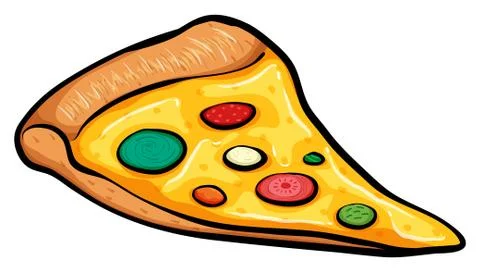 A slice of pizza Stock Illustration