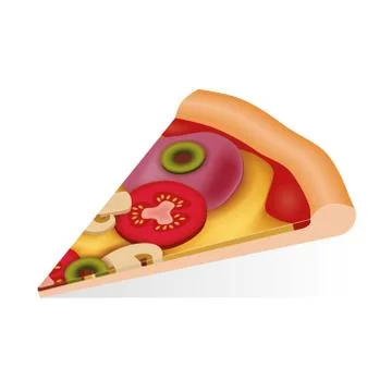 Slice of pizza Stock Illustration