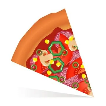 Slice of pizza Stock Illustration