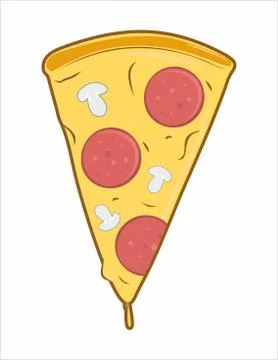 Slice of pizza Stock Illustration