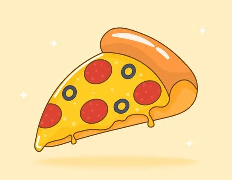 Slice of pizza Stock Illustration
