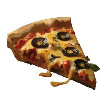 Slice of pizza. Stock Illustration